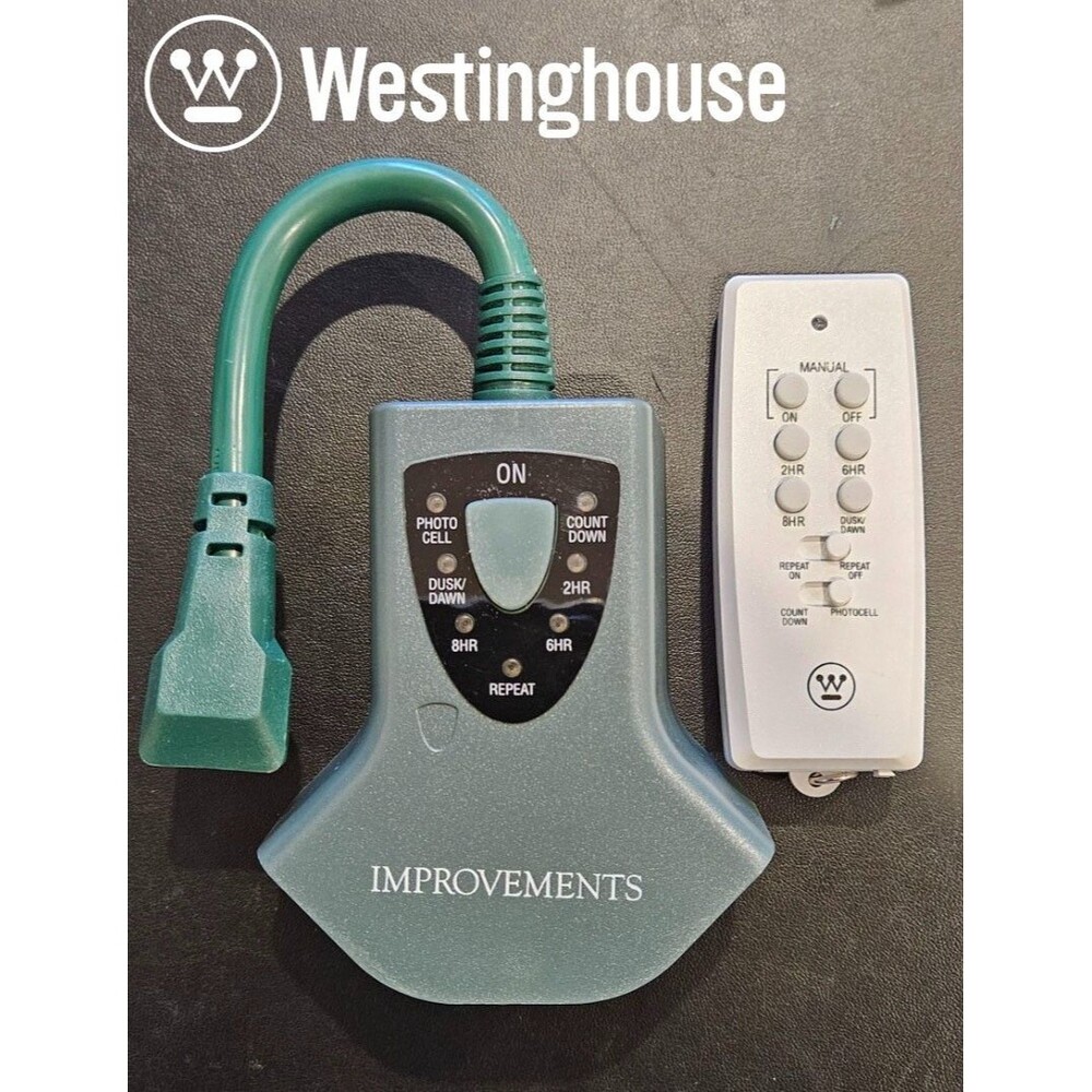 NEW Westinghouse Wireless Outdoor 3 Outlet Remote Control with Timer Function